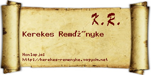 Kerekes Reményke névjegykártya